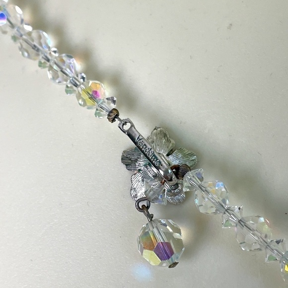 Vintage Vendome 50’s 60’s Iridescent Stamped Single Strand Necklace Luxury - Picture 5 of 5